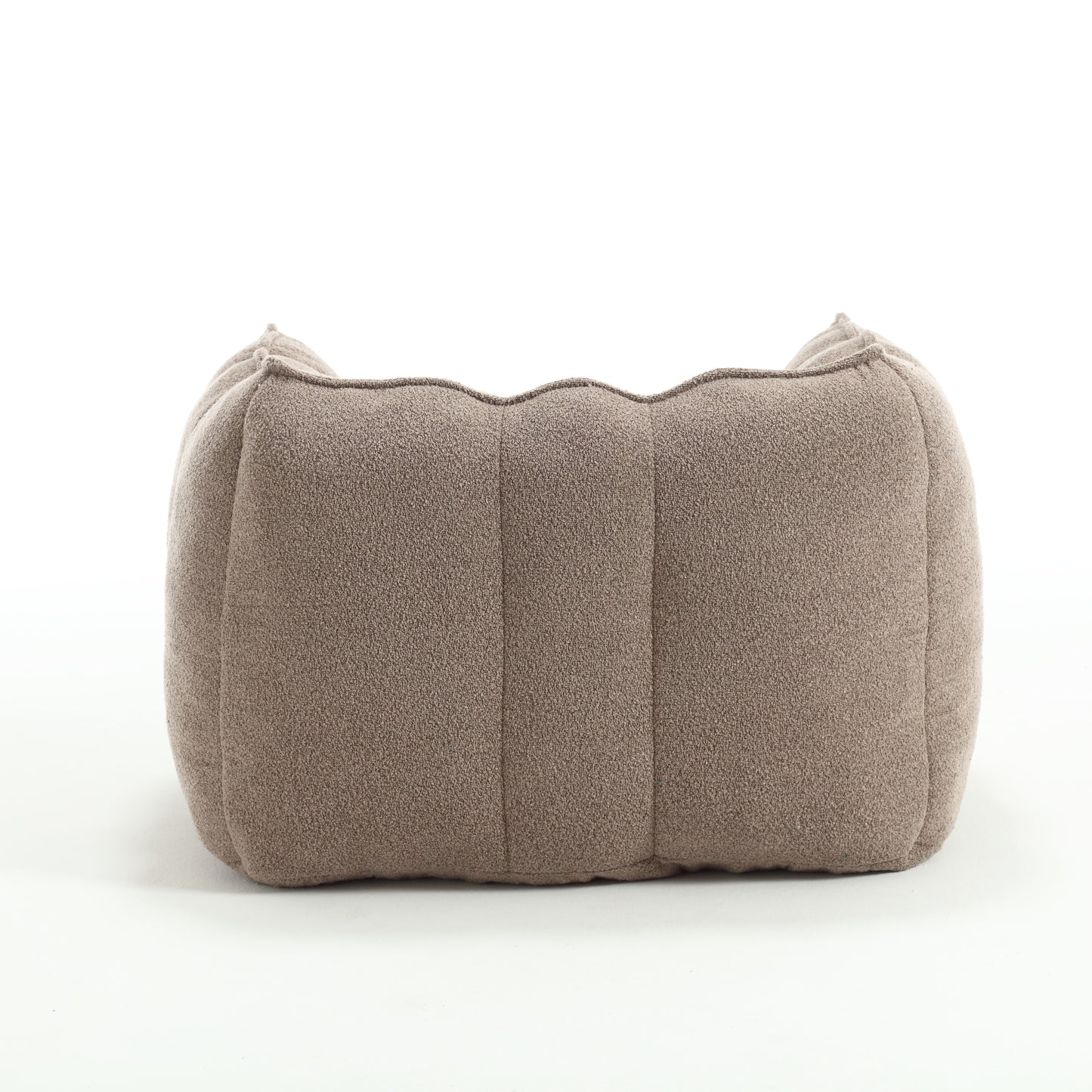 “Coffee” Chenille Fabric Bean Bag Chair With Foot Stool