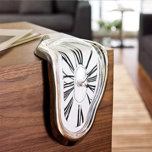 Twisted Corner Clock by Creative Home Decor: A Surrealist Inspired Melting Clock with Roman Numerals