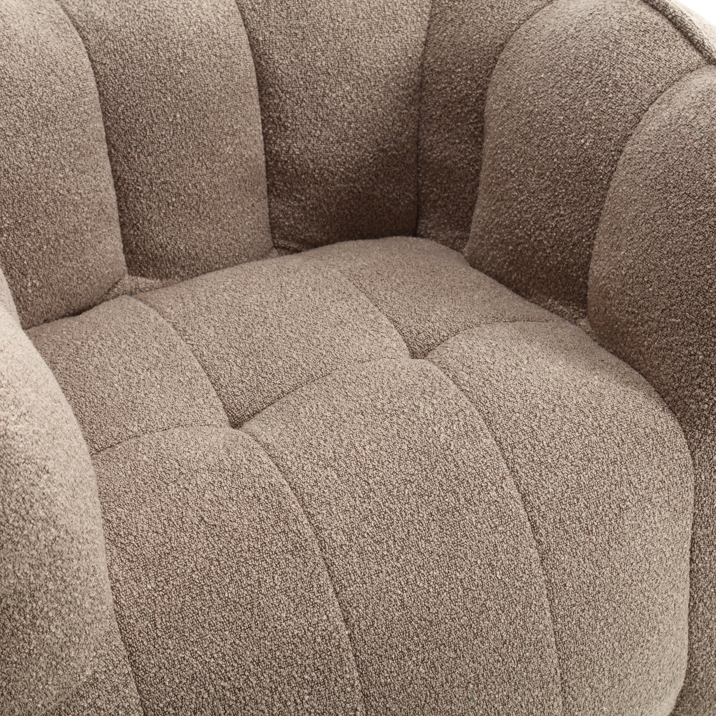 “Coffee” Chenille Fabric Bean Bag Chair With Foot Stool